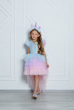 Load image into Gallery viewer, Unicorn trail dress in blue