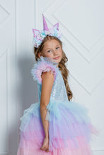 Load image into Gallery viewer, Unicorn trail dress in blue
