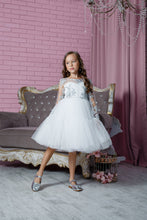 Load image into Gallery viewer, Gerda dress in white and grey