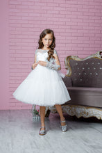 Load image into Gallery viewer, Gerda dress in white and grey