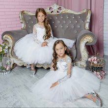 Load image into Gallery viewer, Gerda dress in white and grey