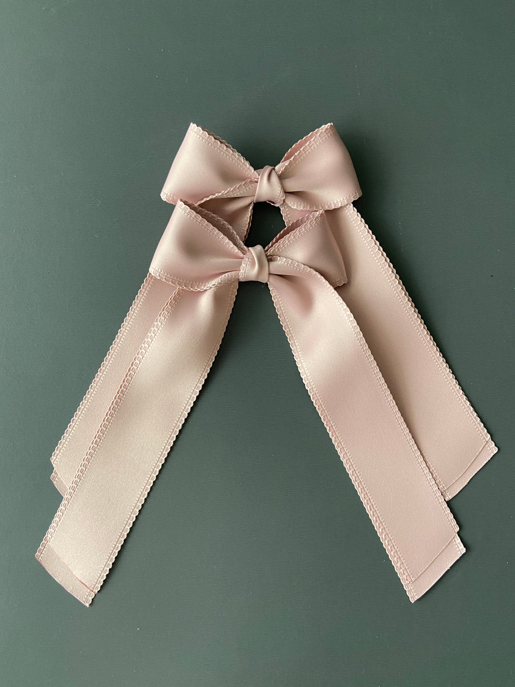 Premium satin Bow with long ends on clip