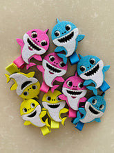 Load image into Gallery viewer, Trio of Baby Shark hair clips
