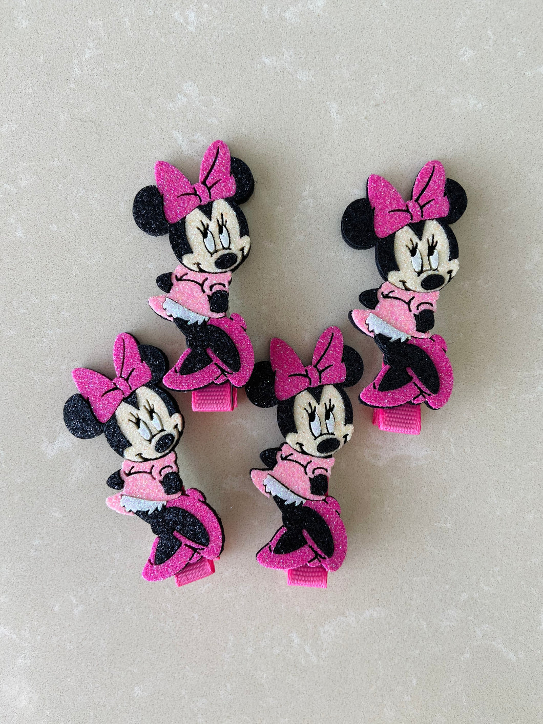 Pair of Minnie Mouse hair clips