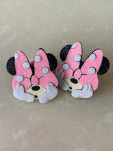 Load image into Gallery viewer, Pair of Minnie Mouse Oops hair ties
